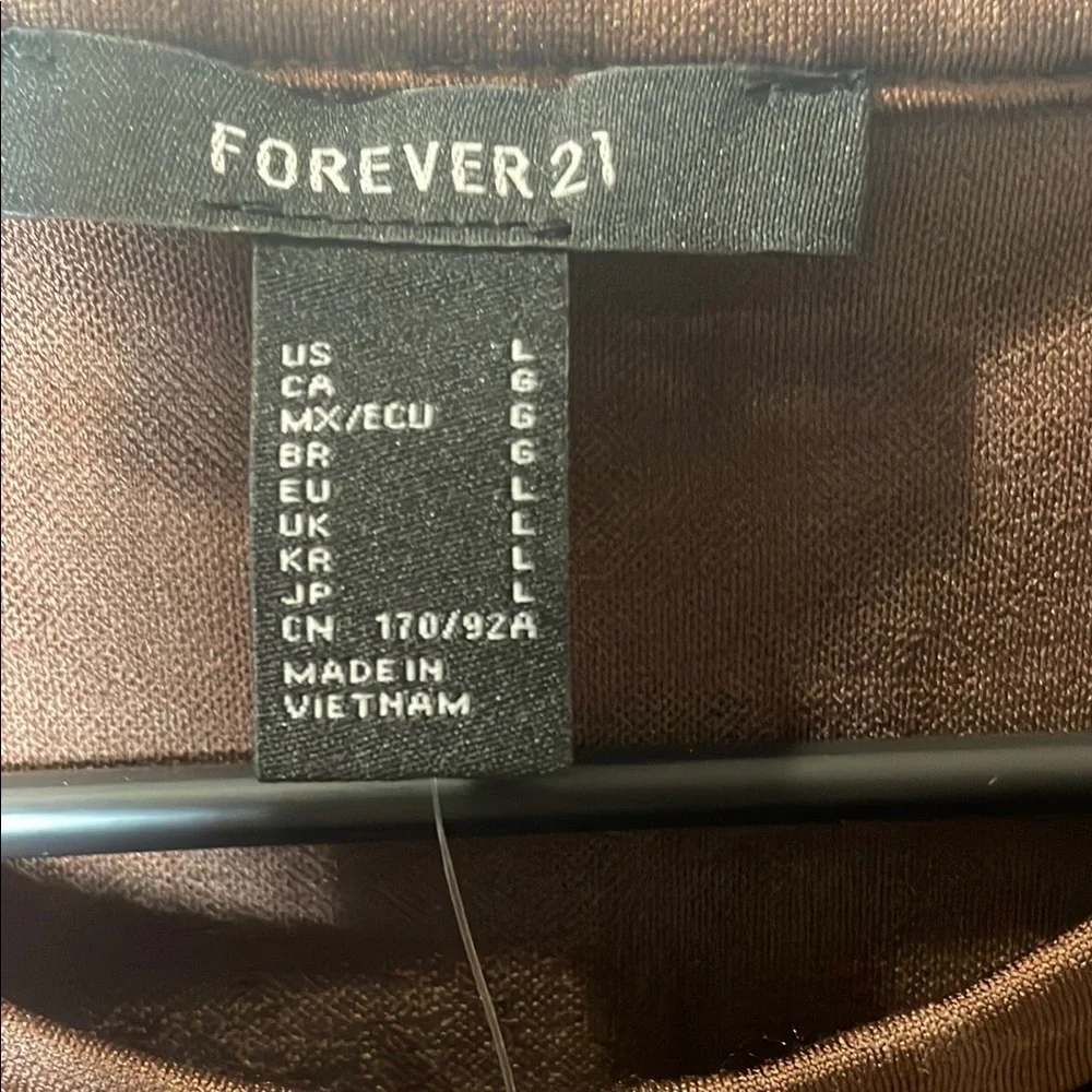 Forever 21 Brown Leopard Print Top - Picture 2 of 6